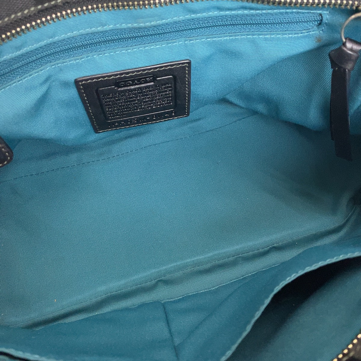 COACH コーチ シグネチャー ブラック シルバー キャンバス ハンドバッグ トートバッグ  レディース