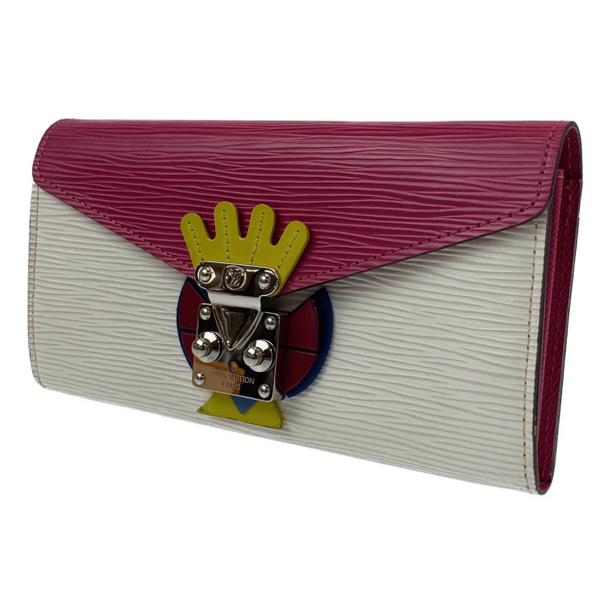 H-0030
LOUIS VUITTON ルイヴィトン エピ ポルトフォイユサラ トライバルマスク ホワイト ピンク エピレザー / レザー M60792 長財布 札入れ  レディース