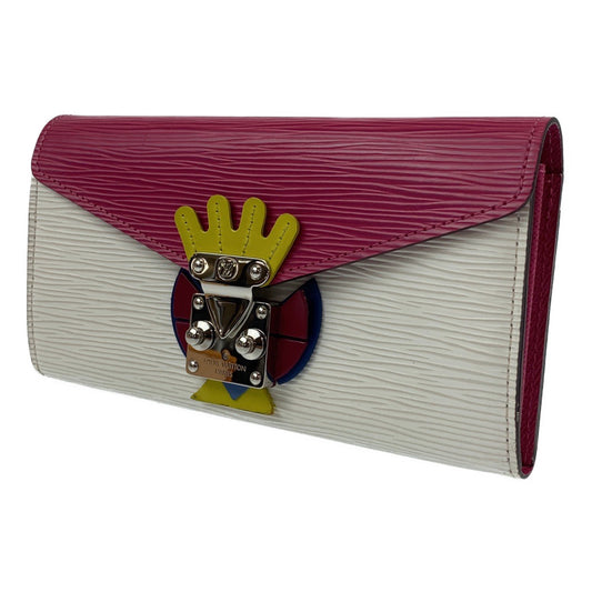 H-0030
LOUIS VUITTON ルイヴィトン エピ ポルトフォイユサラ トライバルマスク ホワイト ピンク エピレザー / レザー M60792 長財布 札入れ  レディース