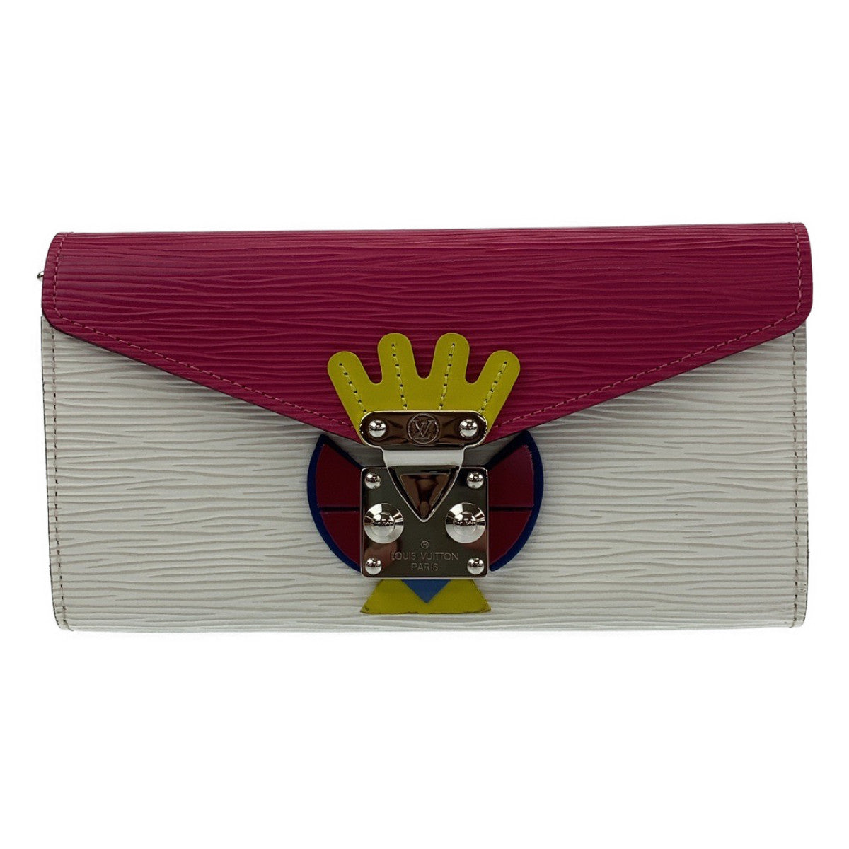 H-0030
LOUIS VUITTON ルイヴィトン エピ ポルトフォイユサラ トライバルマスク ホワイト ピンク エピレザー / レザー M60792 長財布 札入れ  レディース