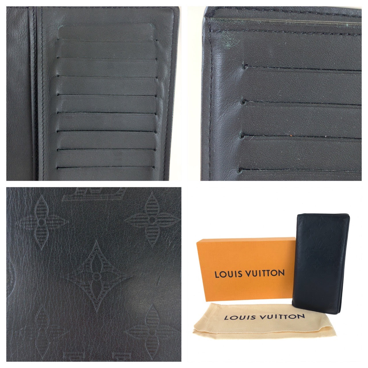 B-067
LOUIS VUITTON ルイヴィトン モノグラム シャドウ ポルトフォイユ ブラザ ブラック レザー M62900 長財布 二つ折り長財布  メンズ