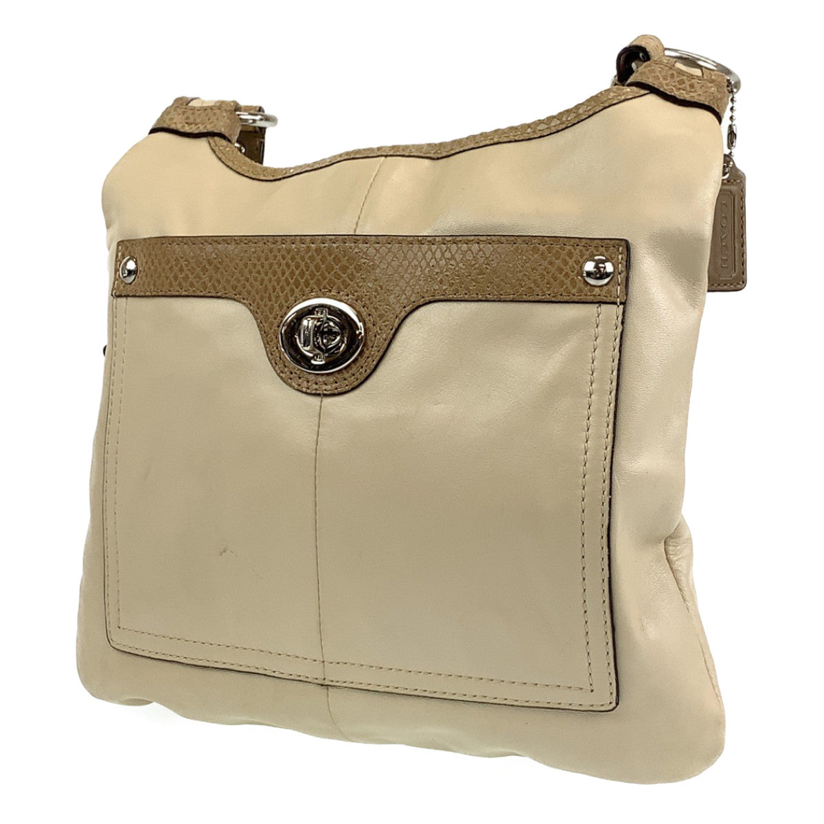 COACH コーチ ペネロピ ホワイト 白 アイボリー レザー ショルダーバッグ 斜め掛けバッグ  レディース