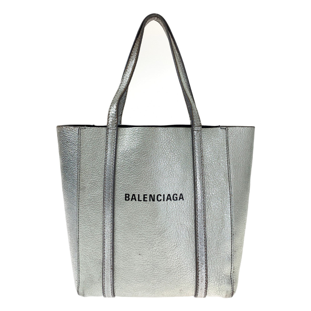 BALENCIAGA バレンシアガ エブリディ シルバー レザー トートバッグ ハンドバッグ ショルダーバッグ 2way  レディース
