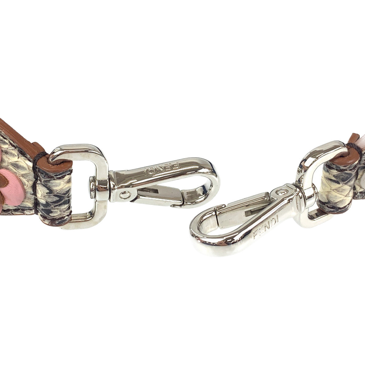 17997
FENDI フェンディ ストラップユー フラワー マルチカラー レザー / プラスチック ショルダーストラップ レディース A40