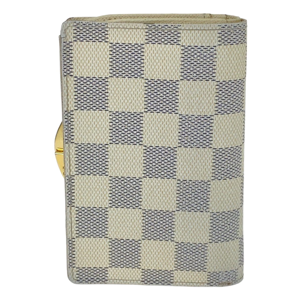 B-064
LOUIS VUITTON ルイヴィトン ダミエ アズール ポルトフォイユ ヴィエノワ ホワイト 白 アイボリー レザー N61676 二つ折り財布  レディース