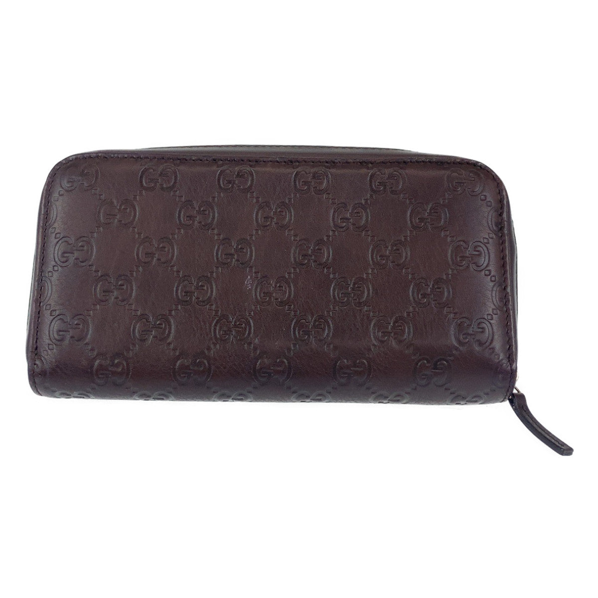 B-083
GUCCI グッチ グッチシマ ブラウン ゴールド レザー 長財布 札入れ ラウンドジップ ラウンドファスナー  レディース