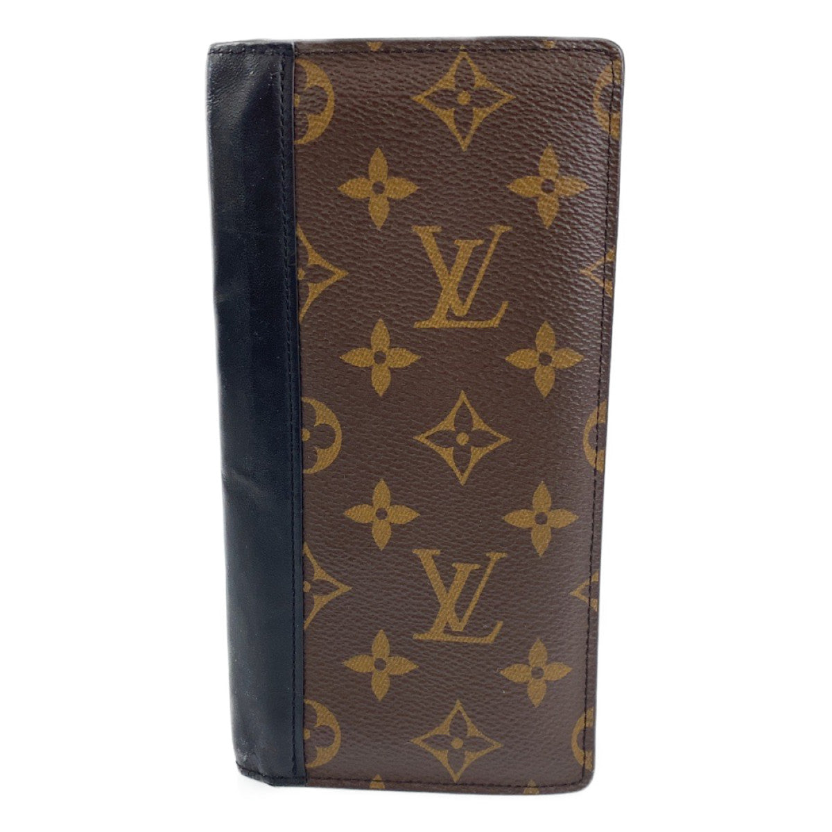 B-056
LOUIS VUITTON ルイヴィトン モノグラム ポルトフォイユ・ブラザ ブラウン ブラック PVCコーティングキャンバス 長財布 札入れ  メンズ