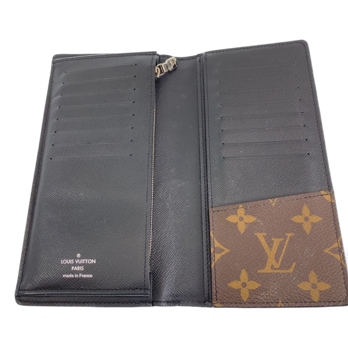 B-056
LOUIS VUITTON ルイヴィトン モノグラム ポルトフォイユ・ブラザ ブラウン ブラック PVCコーティングキャンバス 長財布 札入れ  メンズ