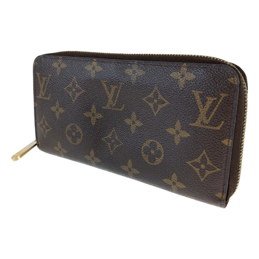 B-053
LOUIS VUITTON ルイヴィトン モノグラム ジッピーウォレット ブラウン 茶 ゴールド金具 PVC M42616 長財布 ラウンドファスナー ラウンドジップ  レディース