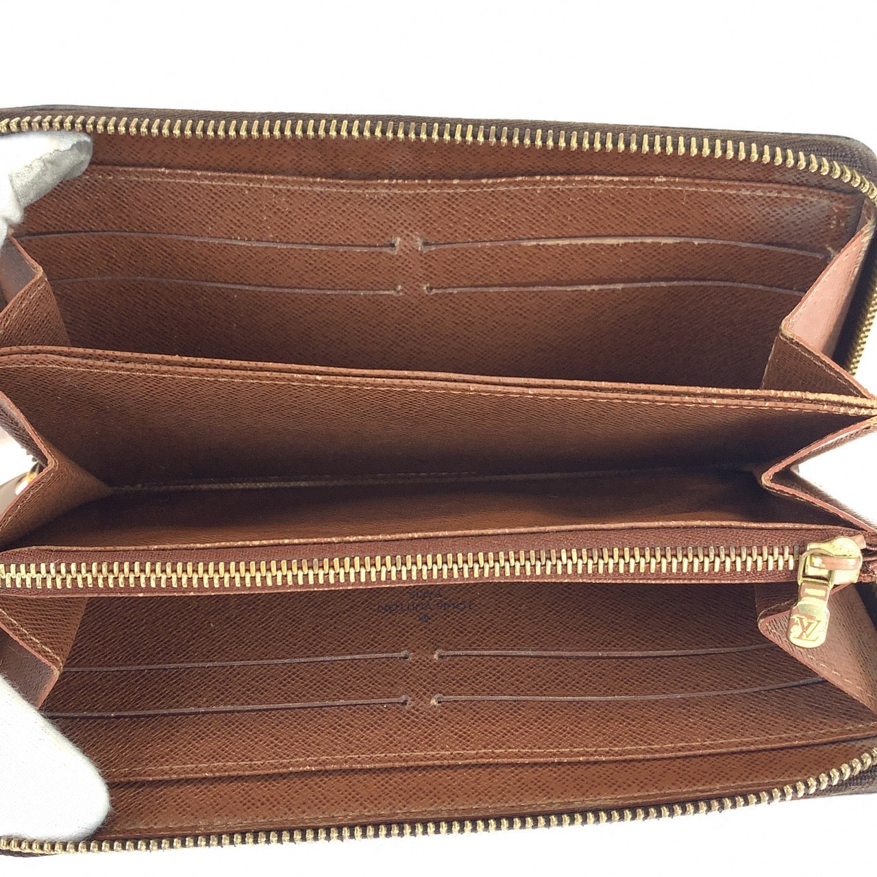 B-053
LOUIS VUITTON ルイヴィトン モノグラム ジッピーウォレット ブラウン 茶 ゴールド金具 PVC M42616 長財布 ラウンドファスナー ラウンドジップ  レディース
