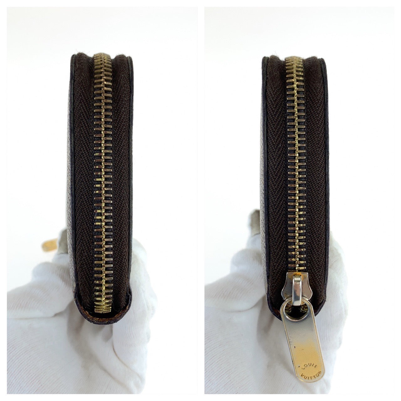 B-053
LOUIS VUITTON ルイヴィトン モノグラム ジッピーウォレット ブラウン 茶 ゴールド金具 PVC M42616 長財布 ラウンドファスナー ラウンドジップ  レディース