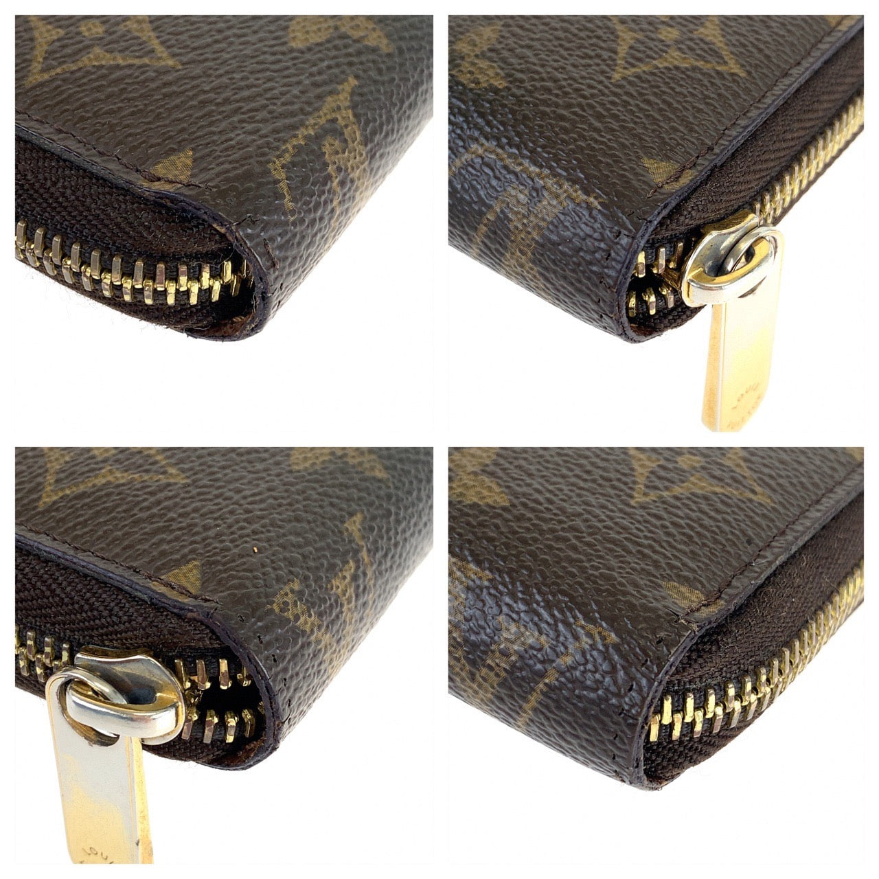 B-053
LOUIS VUITTON ルイヴィトン モノグラム ジッピーウォレット ブラウン 茶 ゴールド金具 PVC M42616 長財布 ラウンドファスナー ラウンドジップ  レディース