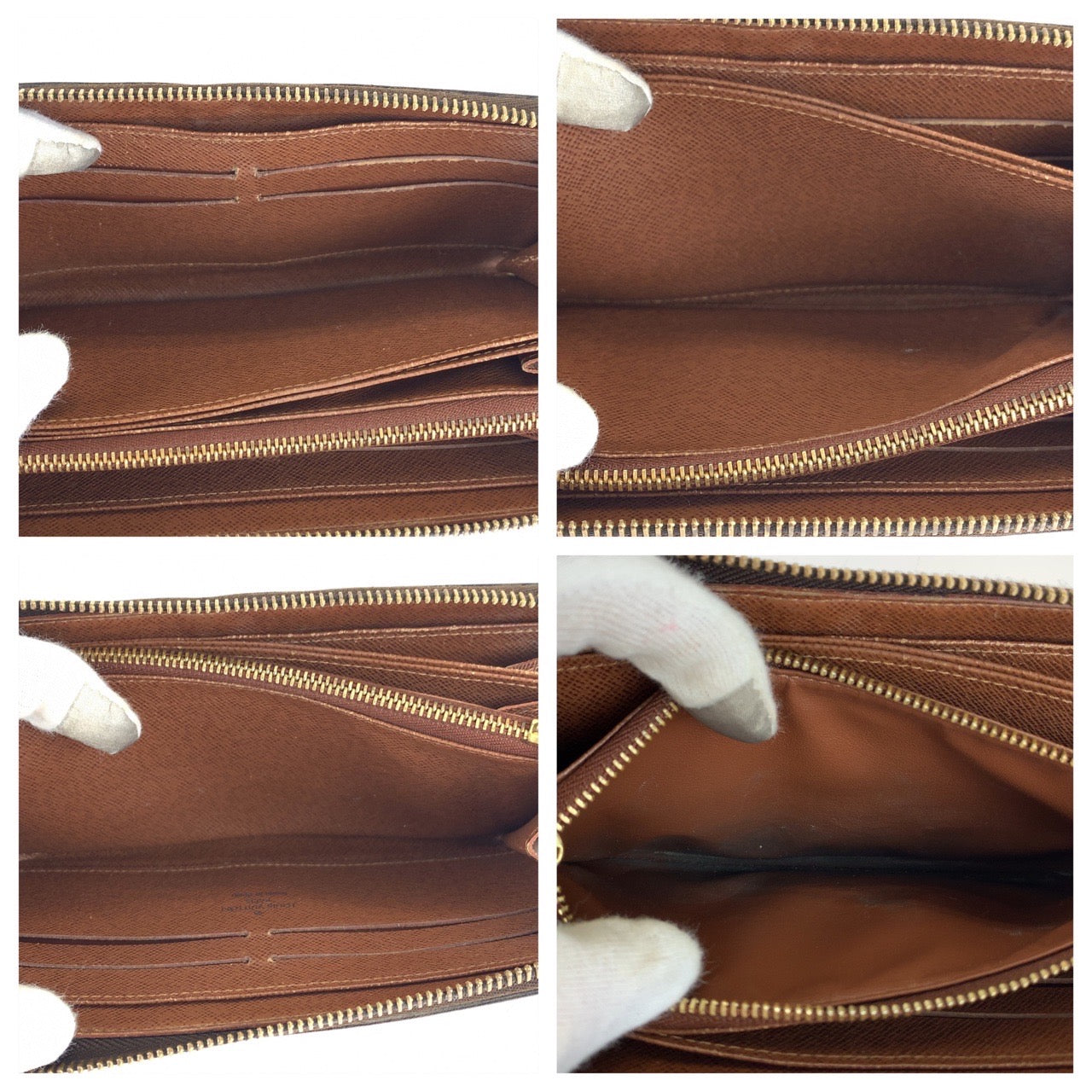 B-053
LOUIS VUITTON ルイヴィトン モノグラム ジッピーウォレット ブラウン 茶 ゴールド金具 PVC M42616 長財布 ラウンドファスナー ラウンドジップ  レディース