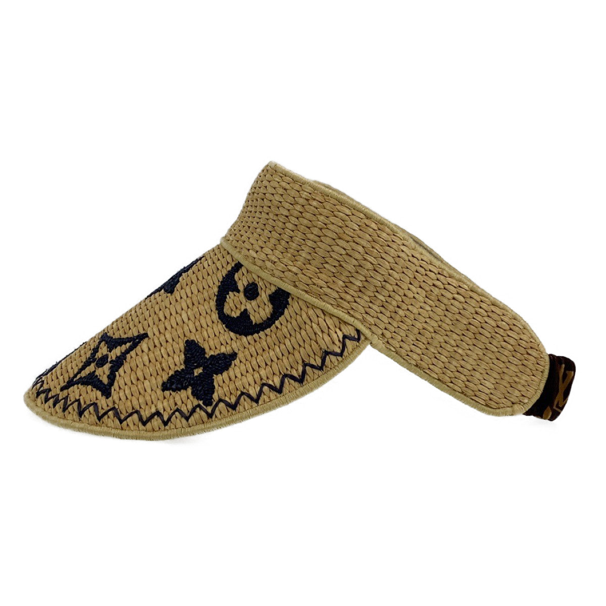 B-052
LOUIS VUITTON ルイヴィトン モノグラム ヴィジェールモノグラムラフィア ベージュ ブラック レーヨン / コットン M76810 サンバイザー  レディース