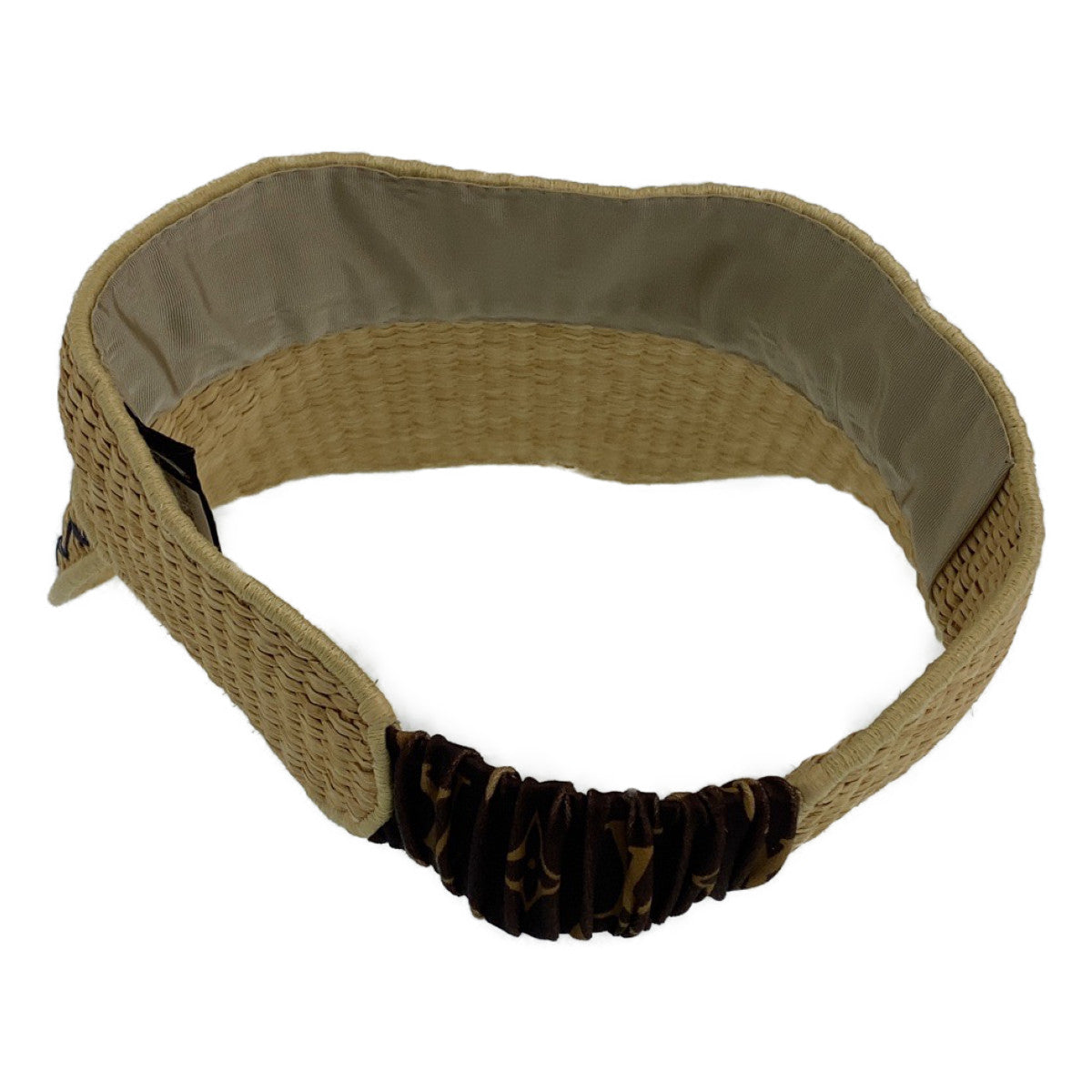 B-052
LOUIS VUITTON ルイヴィトン モノグラム ヴィジェールモノグラムラフィア ベージュ ブラック レーヨン / コットン M76810 サンバイザー  レディース