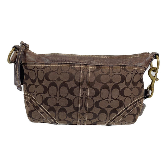 COACH コーチ シグネチャー ブラウン 茶 ゴールド金具 レザー / キャンバス F10561 ショルダーバッグ 斜め掛けバッグ  レディース
