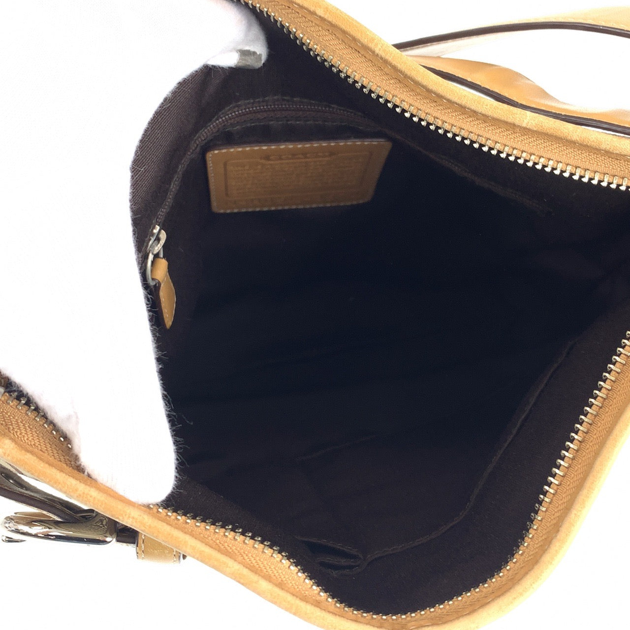 COACH コーチ シグネチャー ベージュ ブラウン 茶 シルバー金具 キャンバス / レザー ショルダーバッグ ワンショルダーバッグ  レディース