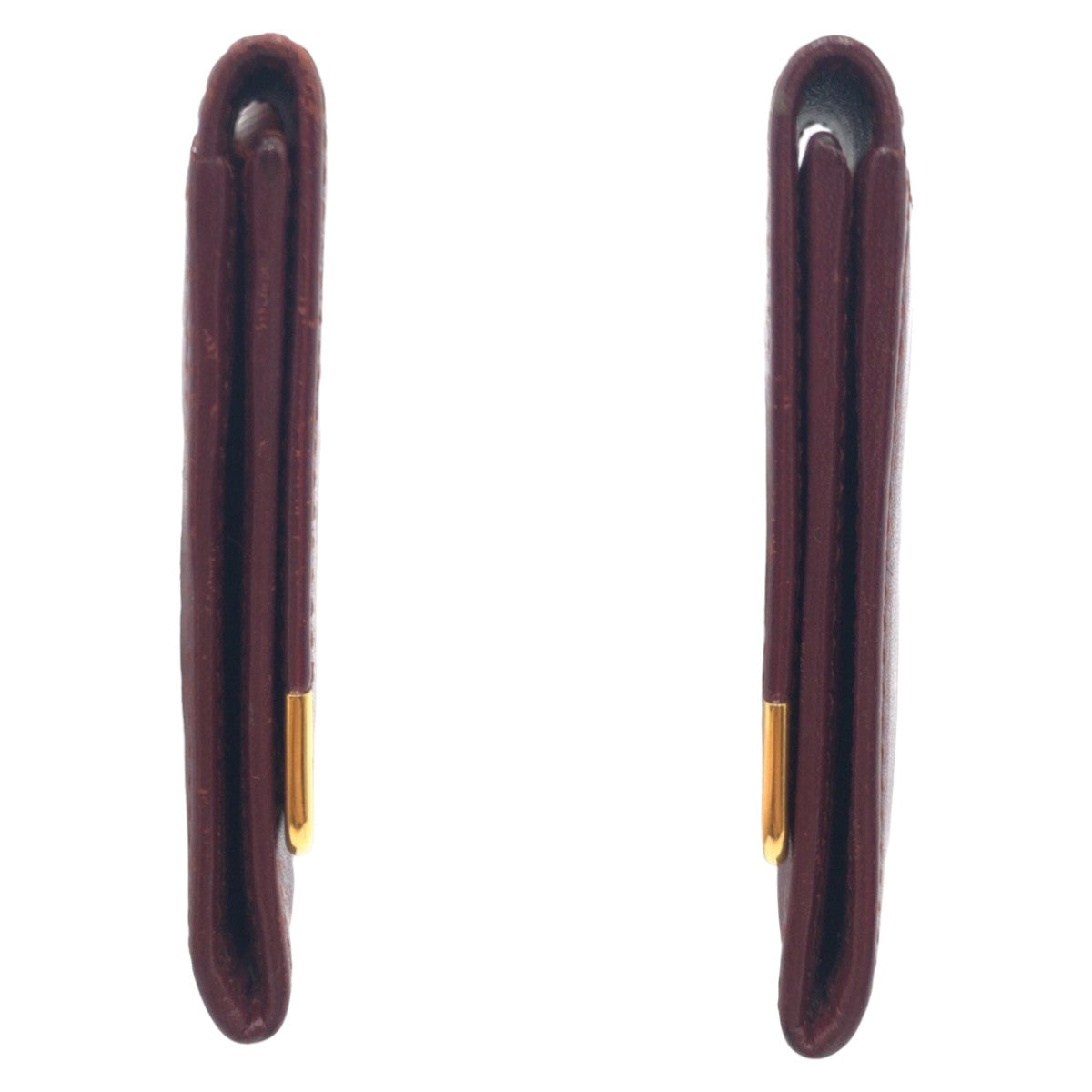 12459
CARTIER カルティエ ヴィンテージ マストライン ワインレッド ボルドー ゴールド金具 レザー コインケース 小銭入れ レディース AB5