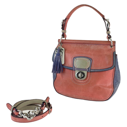12706
COACH コーチ レガシー ピンク シルバー金具 レザー 2way ショルダーバッグ ハンドバッグ 斜め掛け可能  レディース