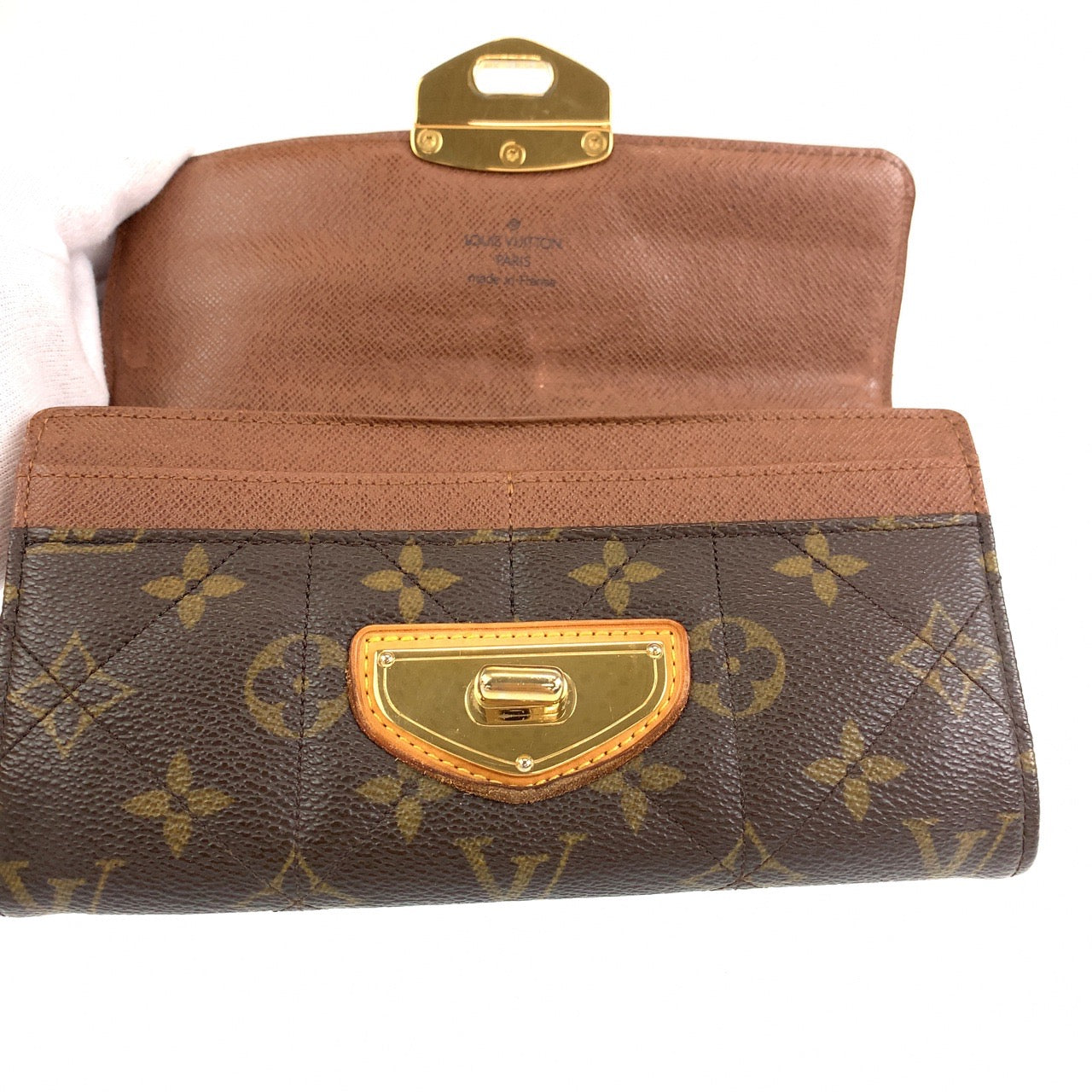 B-047
LOUIS VUITTON ルイヴィトン モノグラム エトワール ポルトフォイユ サラ ブラウン 茶 ゴールド金具 レザー / メタル M66556 長財布  レディース