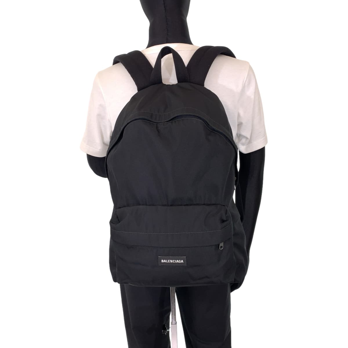 H-00251
BALENCIAGA バレンシアガ エクスプローラー ブラック 黒 ナイロン リュック バックパック  メンズ