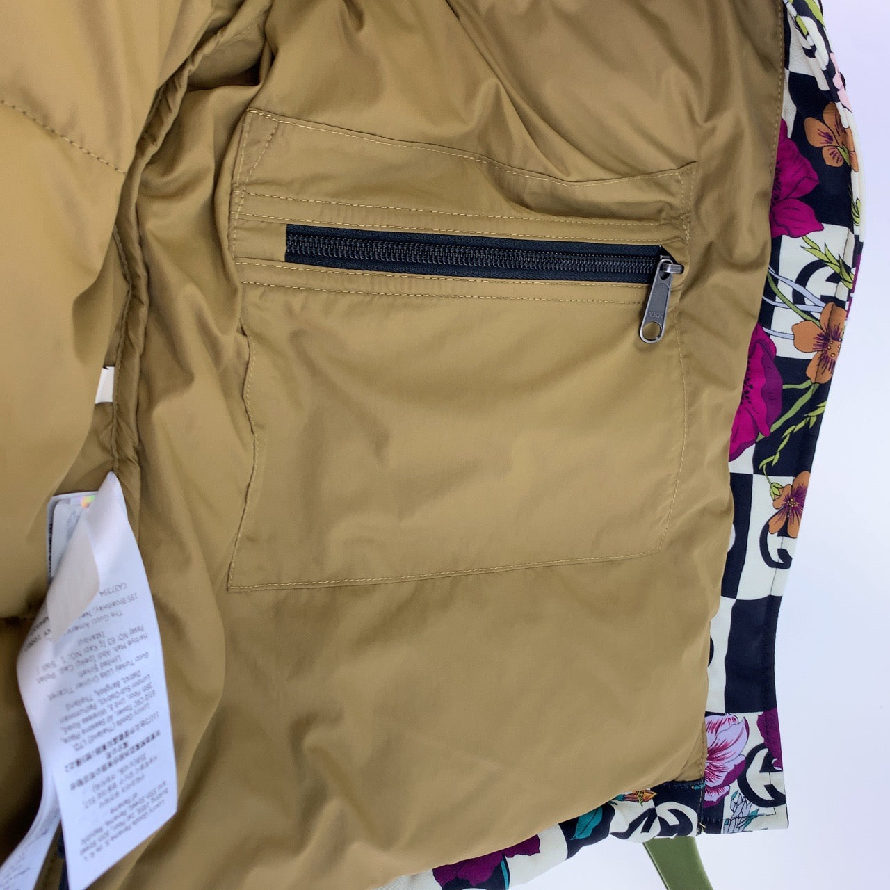 10045
GUCCI グッチ THE NORTH FACE Sサイズ パープル 紫 マルチカラー ポリエステル / コットン ダウンジャケット フード付き  レディース