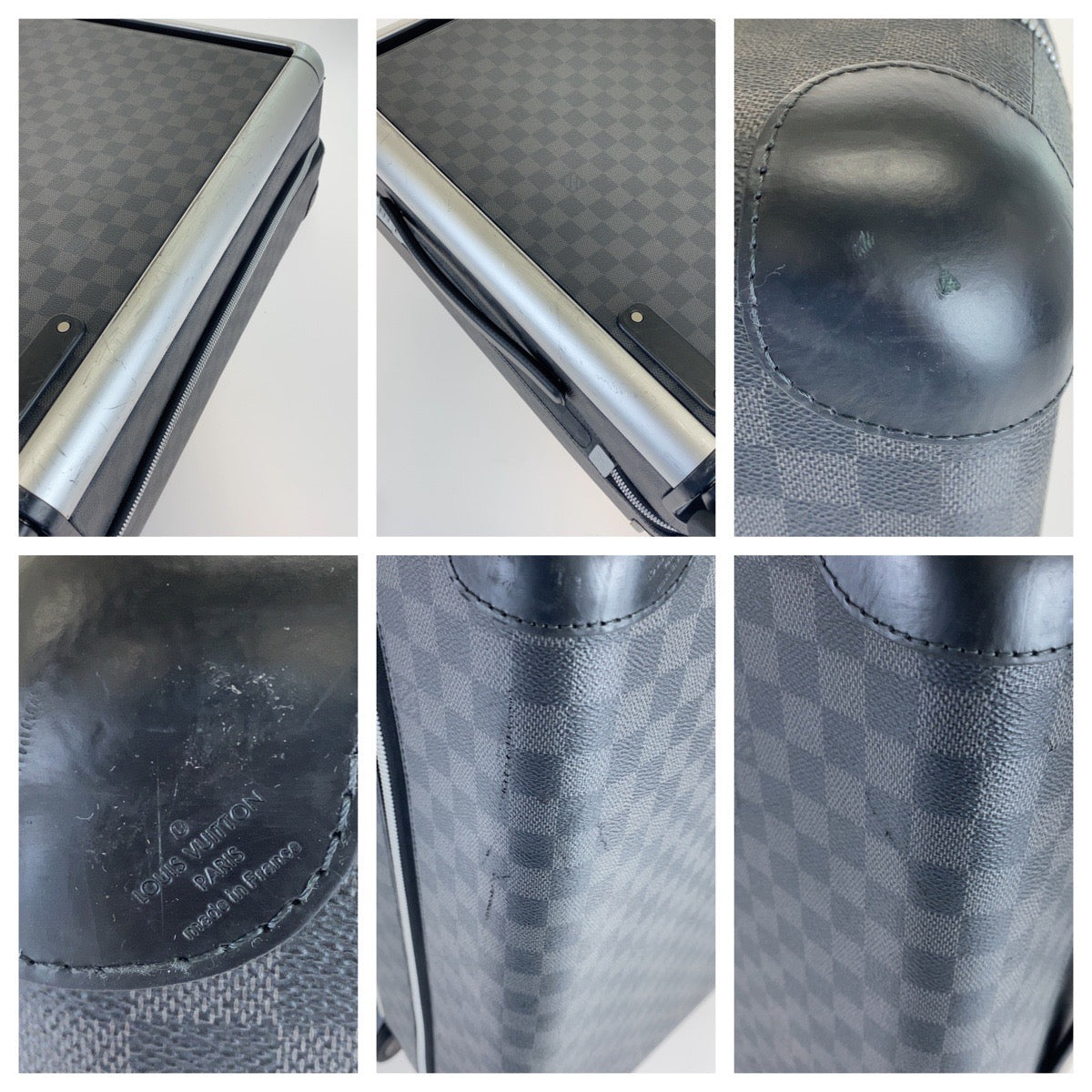 10046
LOUIS VUITTON ルイヴィトン ダミエ グラフィット ホライゾン50 ブラック 黒 シルバー金具 PVC N23210 キャリーバッグ キャリーケース スーツケース  メンズ AB220