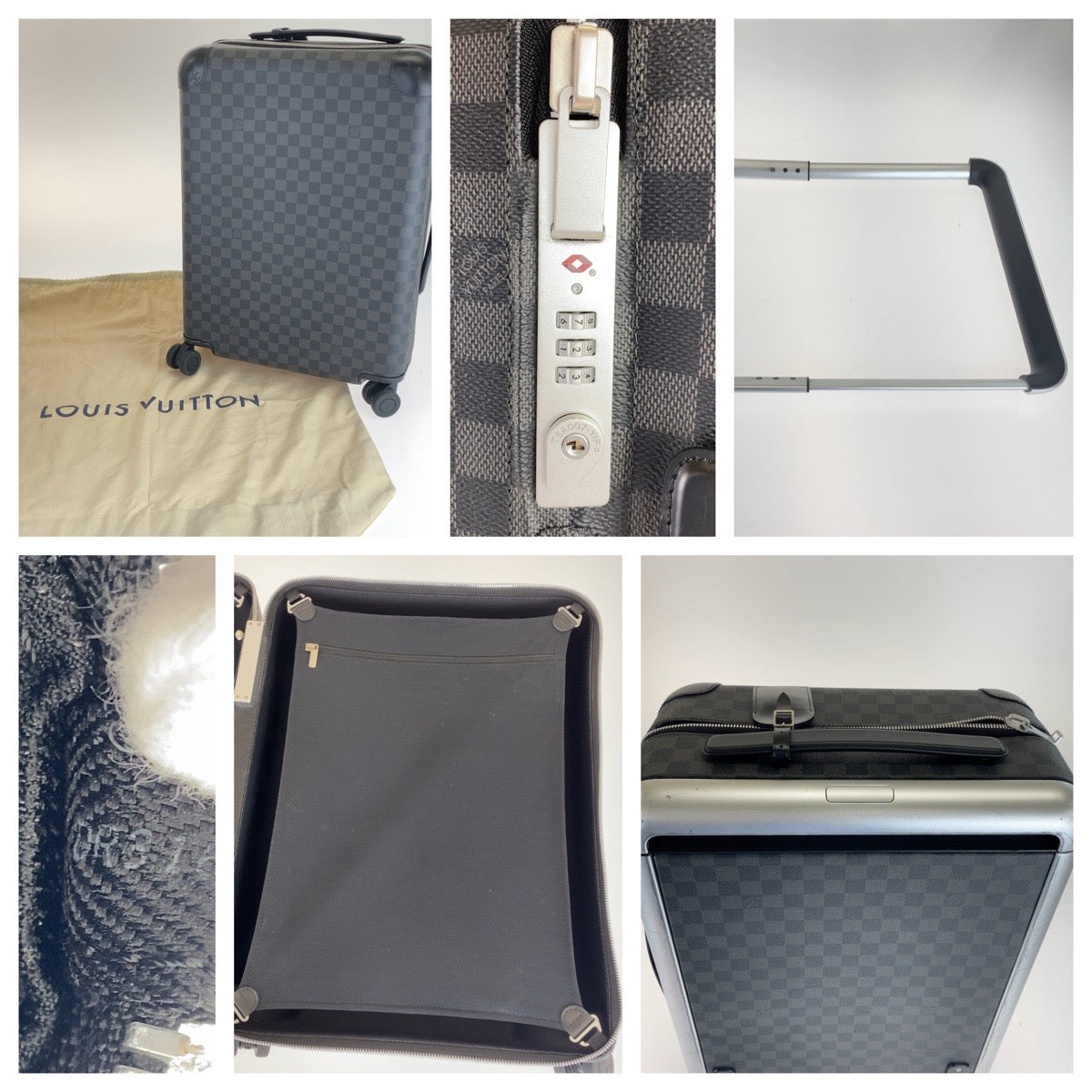 10046
LOUIS VUITTON ルイヴィトン ダミエ グラフィット ホライゾン50 ブラック 黒 シルバー金具 PVC N23210 キャリーバッグ キャリーケース スーツケース  メンズ AB220