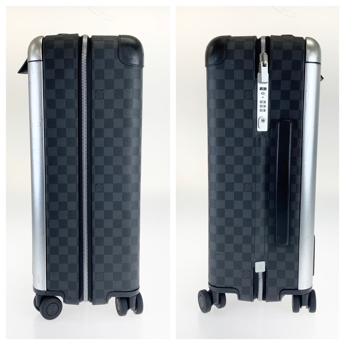 10046
LOUIS VUITTON ルイヴィトン ダミエ グラフィット ホライゾン50 ブラック 黒 シルバー金具 PVC N23210 キャリーバッグ キャリーケース スーツケース  メンズ AB220