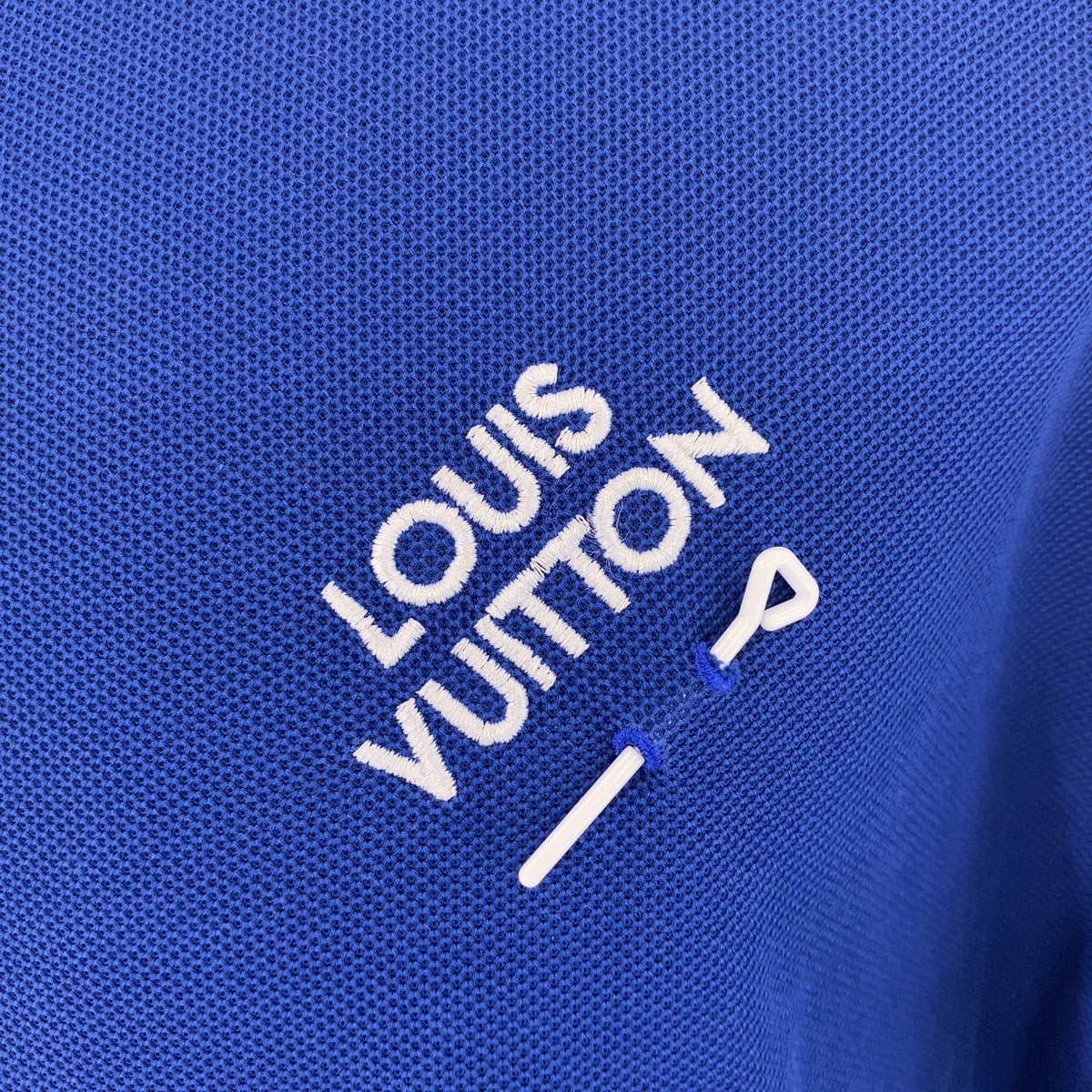 10047
 LOUIS VUITTON Louis Vuitton Polo with Embroidery Size XL Blue Cotton 1AA50T Polo Shirt Logo Embroidered Polo Shirt Men's