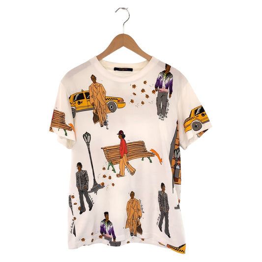 10049
 LOUIS VUITTON Louis Vuitton New Walkers Virgil Abloh Size S Multicolor Cotton RM192 NPG HHY91Y Crew Neck Short Sleeve T-Shirt Cut and Sewn Men's