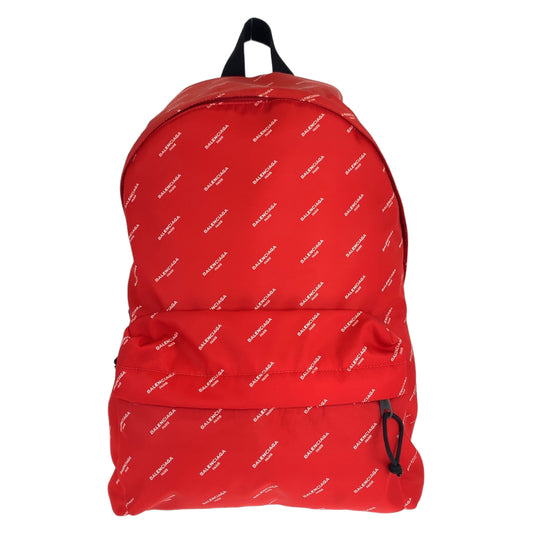 10051
 BALENCIAGA Balenciaga Explorer Red Black Nylon Backpack Rucksack Men's