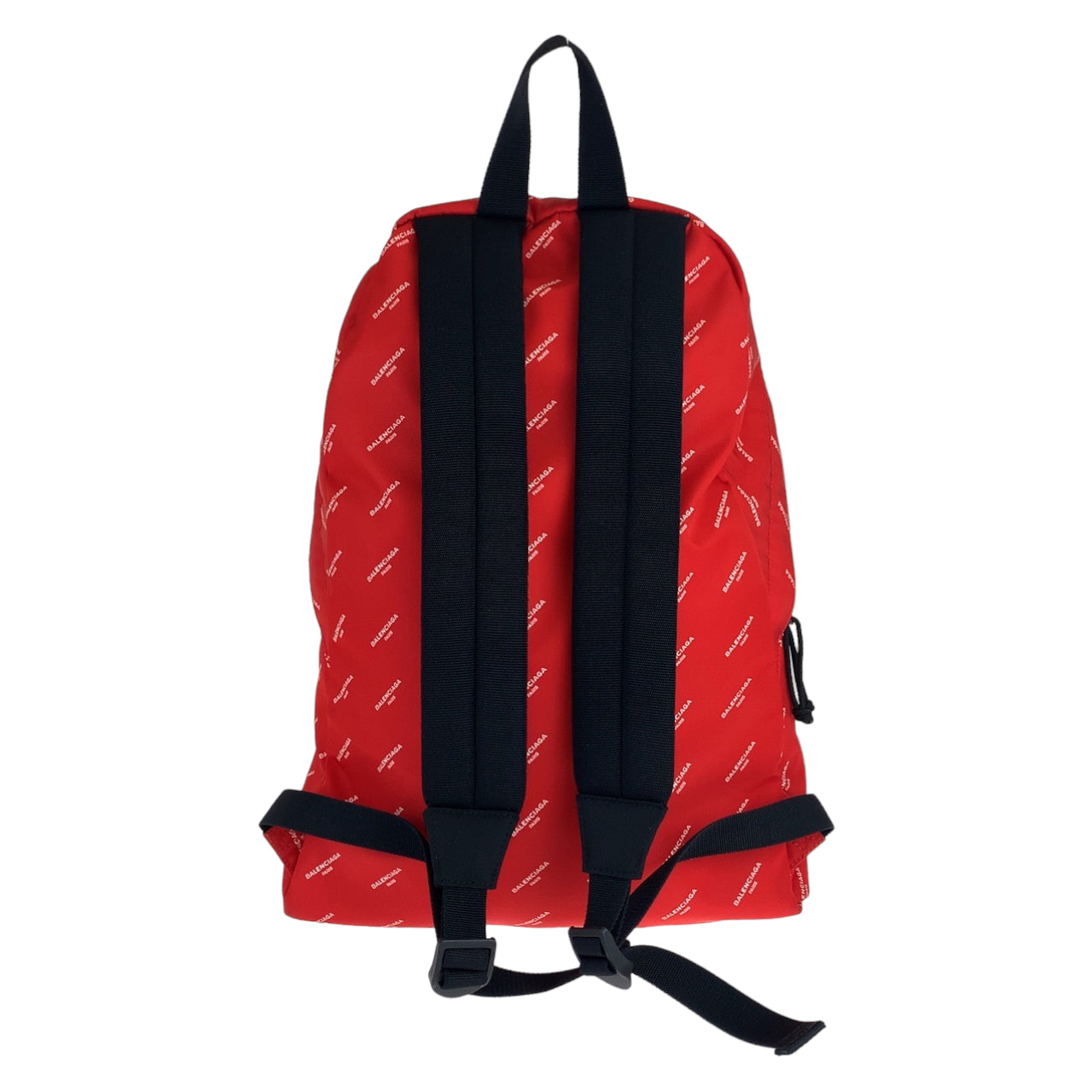 10051
 BALENCIAGA Balenciaga Explorer Red Black Nylon Backpack Rucksack Men's