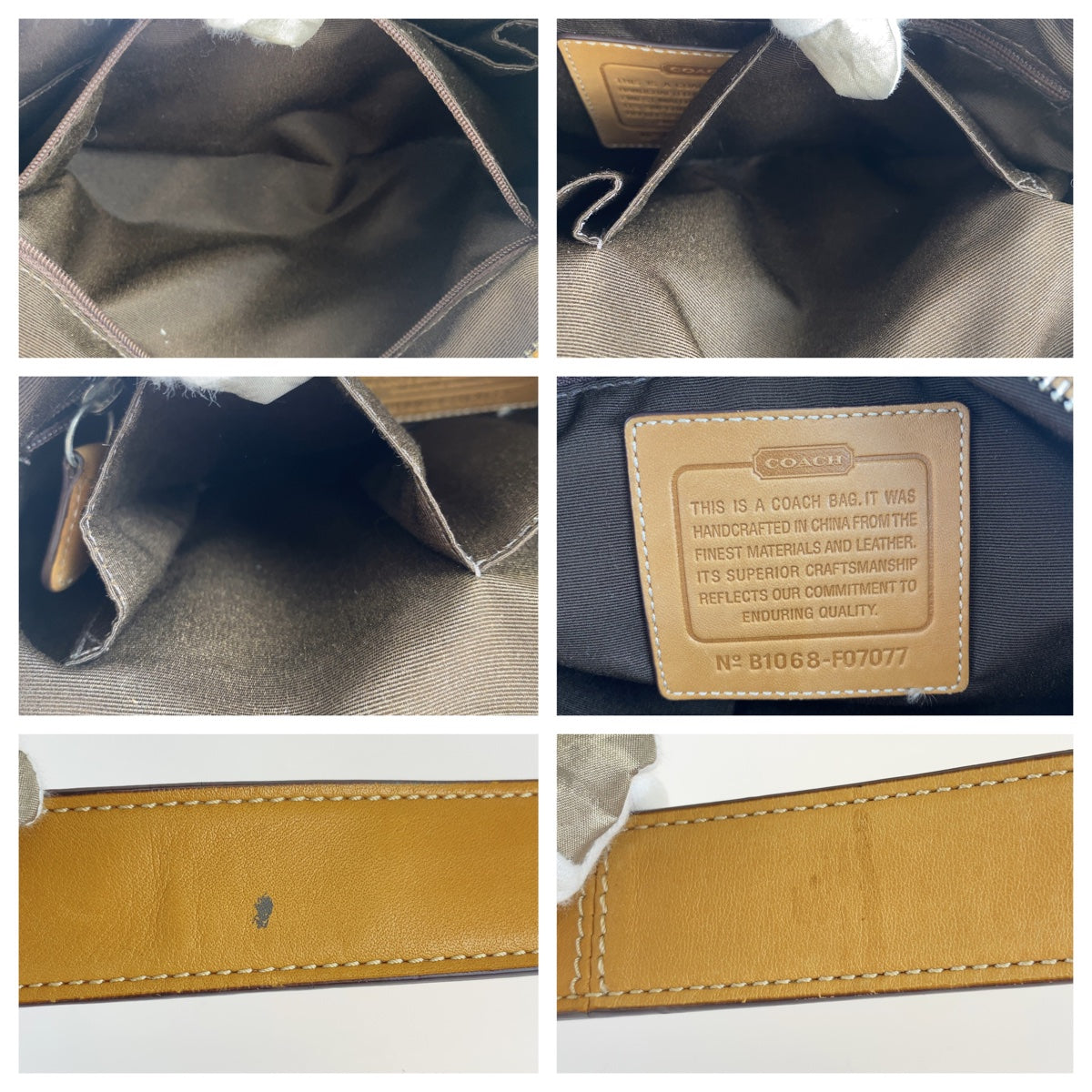 12693
COACH コーチ シグネチャー ブラウン 茶 PVC F07077 ショルダーバッグ ポシェット 斜め掛け可能  レディース