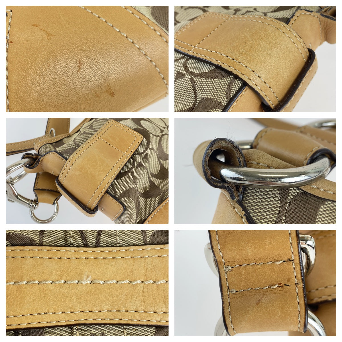 12693
COACH コーチ シグネチャー ブラウン 茶 PVC F07077 ショルダーバッグ ポシェット 斜め掛け可能  レディース