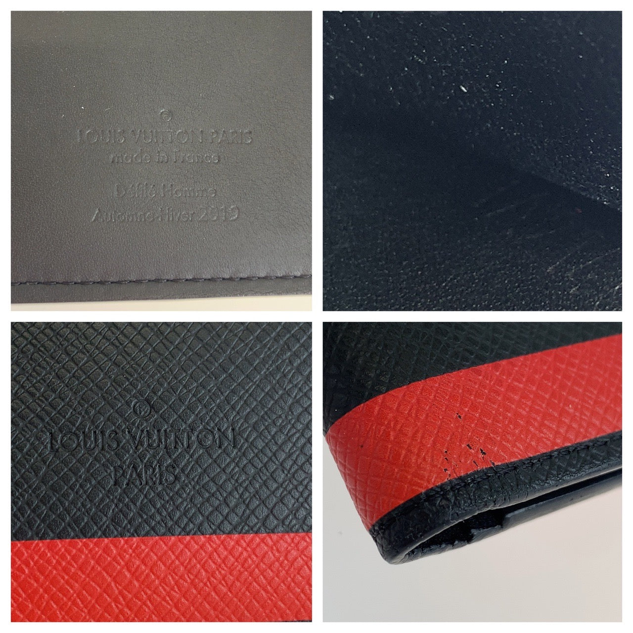 H-0104
LOUIS VUITTON ルイヴィトン タイガ ポルトフォイユ ブラザ ブラック 黒 レインボー レザー M30349 二つ折り長財布  メンズ