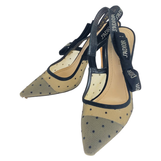 B-098
Christian Dior クリスチャンディオール J'ADIOR サイズ36 ブラック 黒 ブラウン 茶 スウェード / レザー パンプス ヒール  レディース