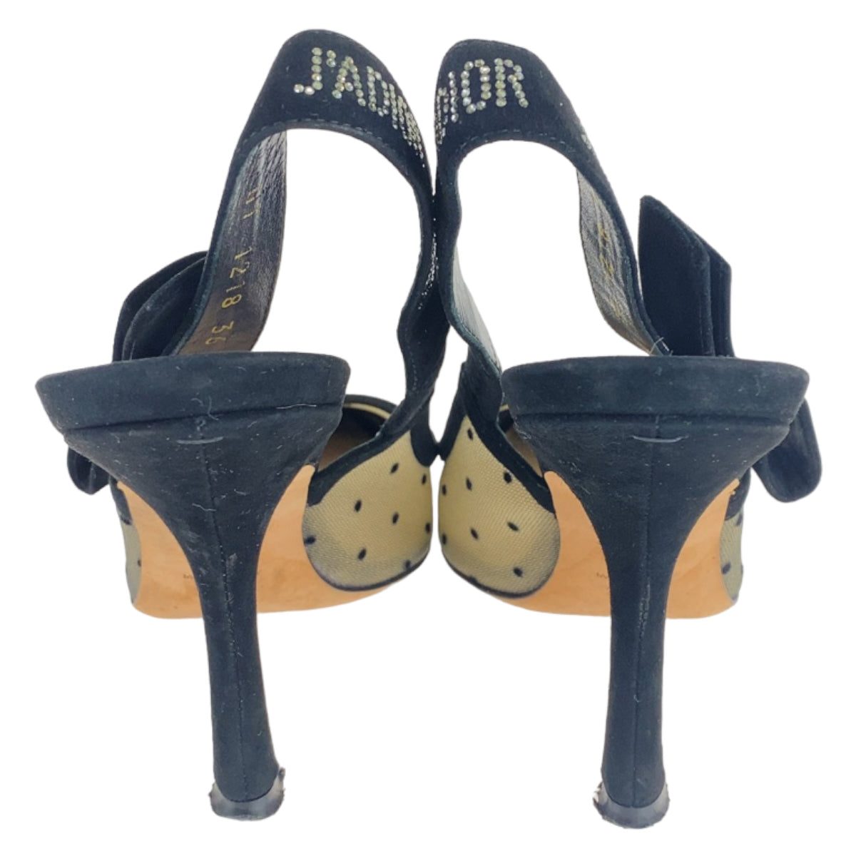 B-098
Christian Dior クリスチャンディオール J'ADIOR サイズ36 ブラック 黒 ブラウン 茶 スウェード / レザー パンプス ヒール  レディース