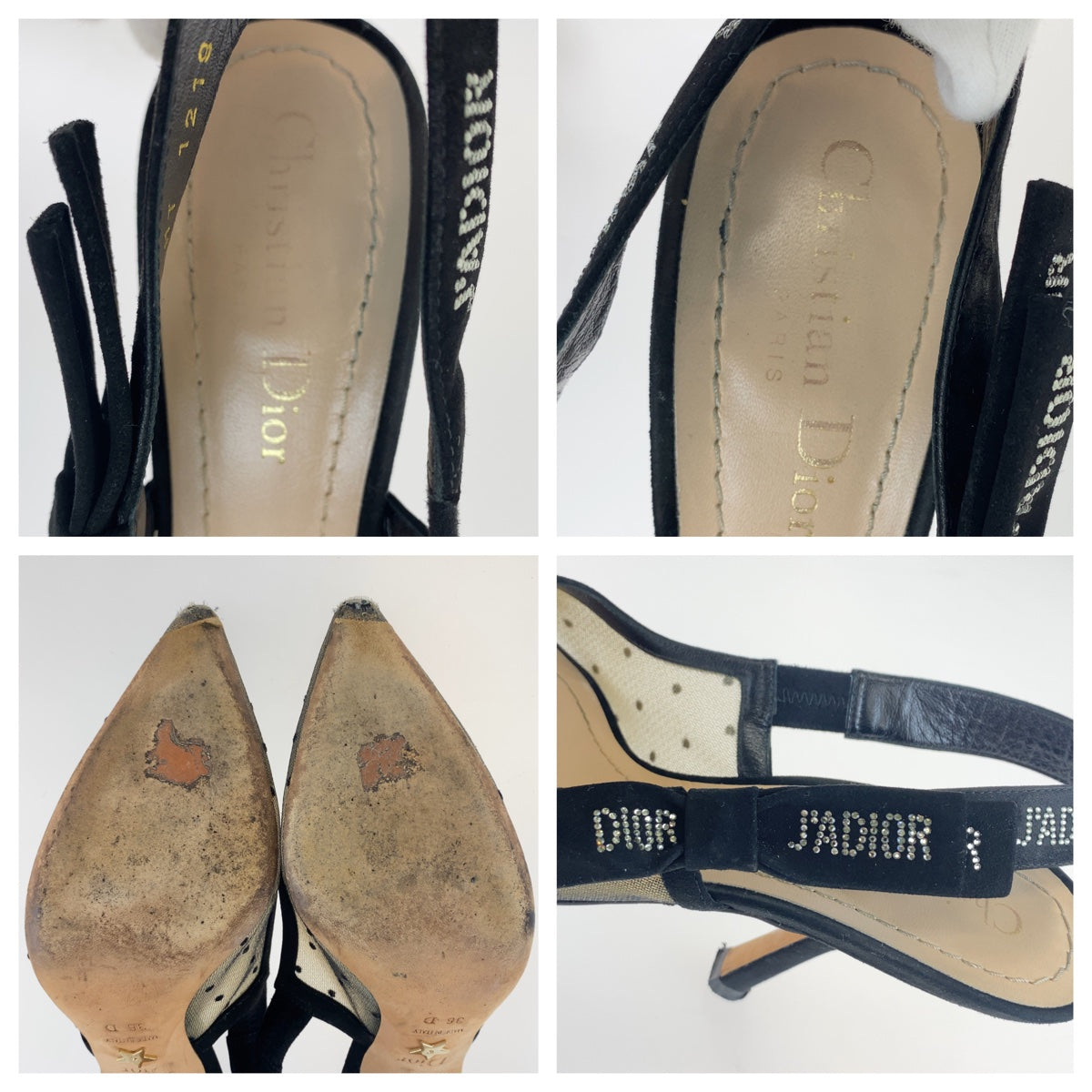 B-098
Christian Dior クリスチャンディオール J'ADIOR サイズ36 ブラック 黒 ブラウン 茶 スウェード / レザー パンプス ヒール  レディース