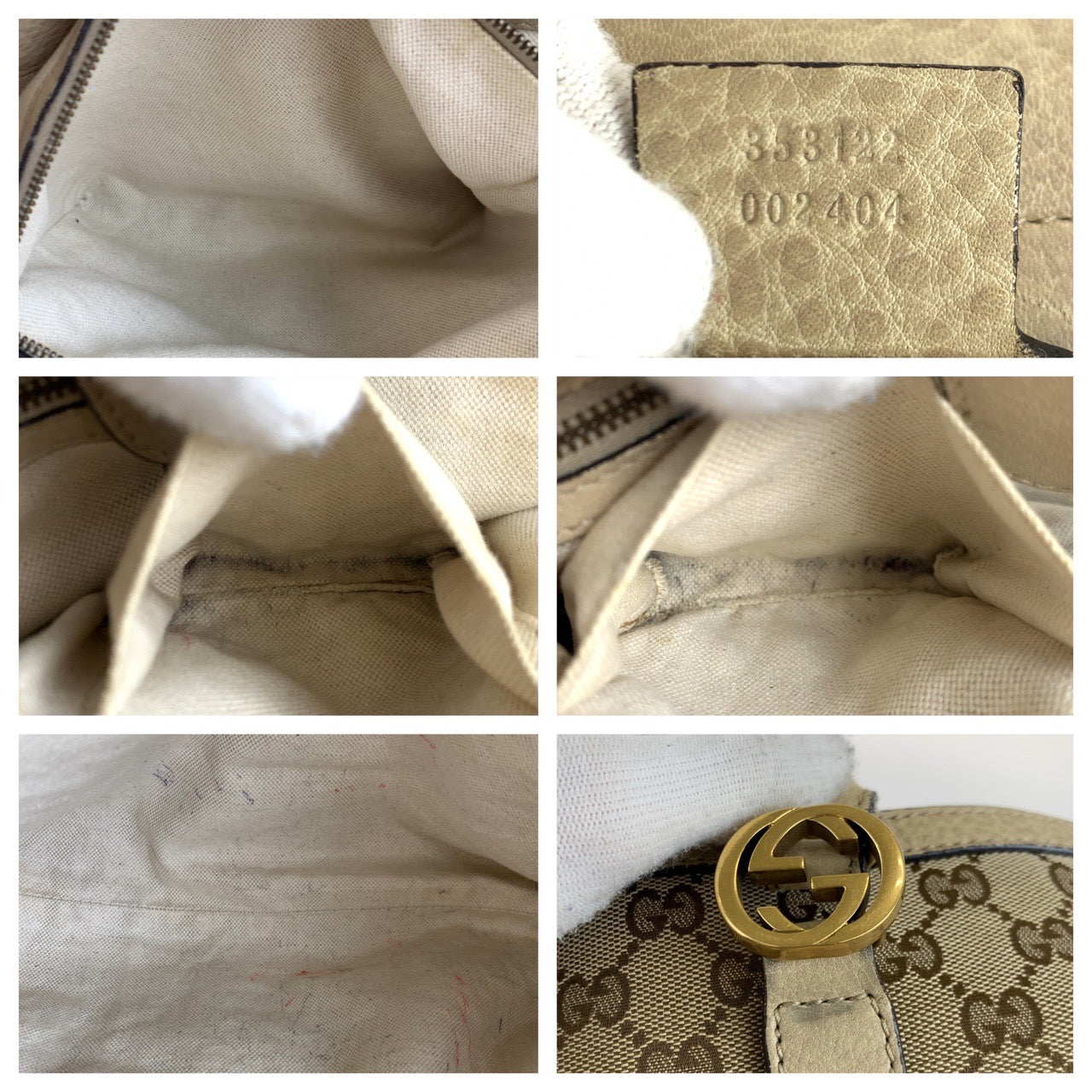B-139
GUCCI グッチ ミスGG ベージュ ブラウン 茶 GGキャンバス 353122 トートバッグ ハンドバッグ  レディース