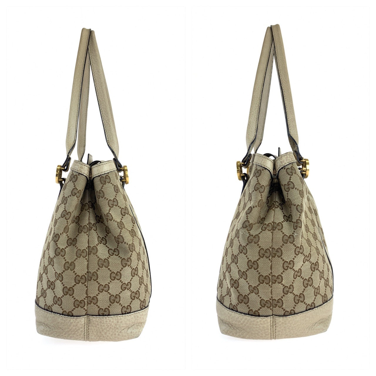 B-139
GUCCI グッチ ミスGG ベージュ ブラウン 茶 GGキャンバス 353122 トートバッグ ハンドバッグ  レディース