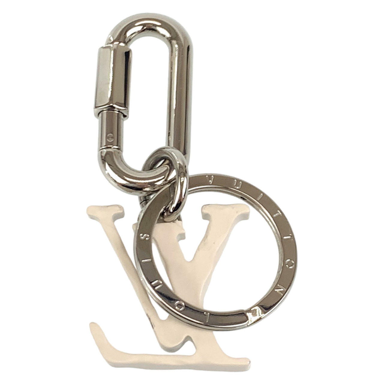 B-130
LOUIS VUITTON ルイヴィトン ポルトクレ LVシャープ シルバー ホワイト 白 メタル MP2290 キーホルダー キーリング キーケース  メンズ