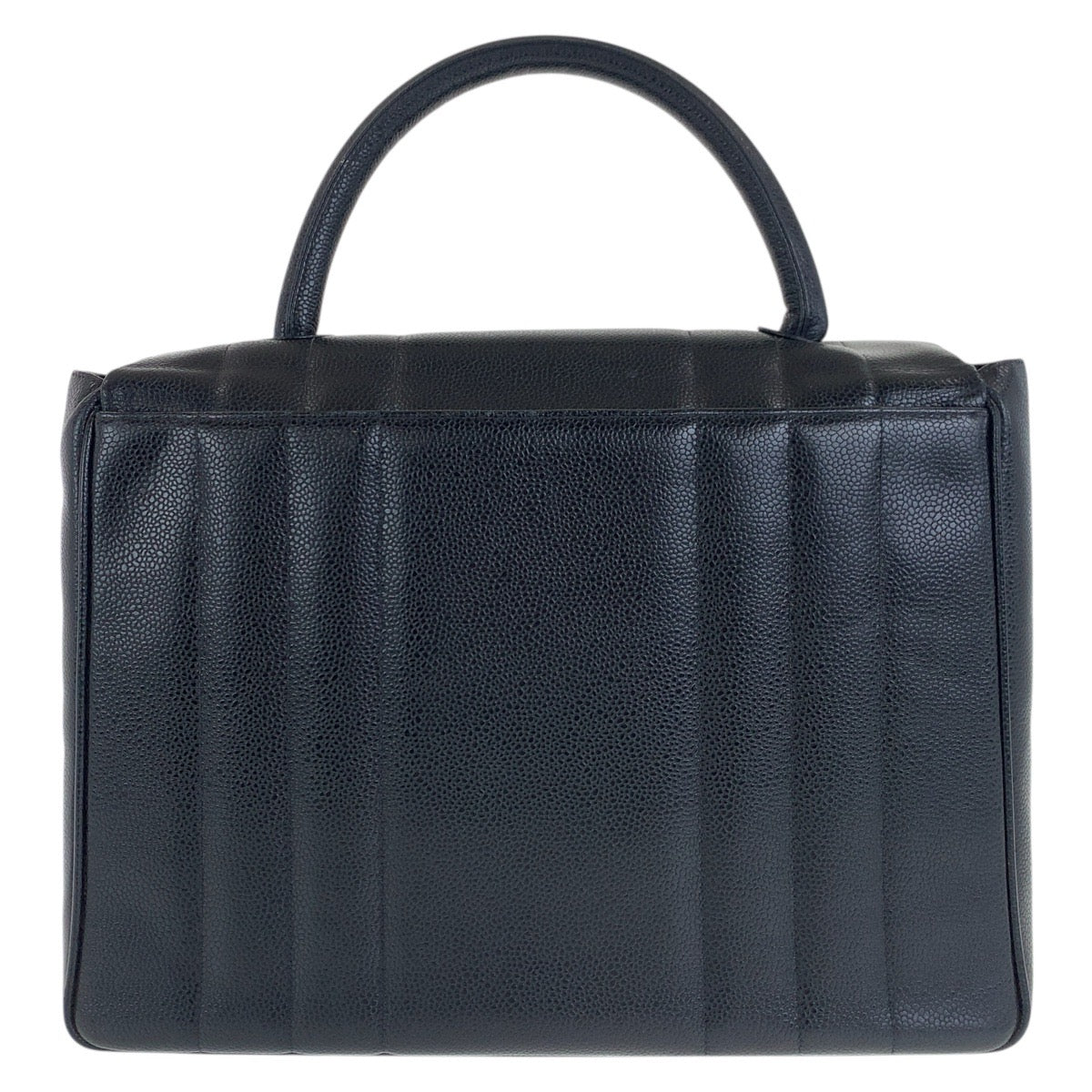 10065
CHANEL シャネル ヴィンテージ ココマーク ターンロック マドモアゼル ブラック 黒 ゴールド金具 レザー ハンドバッグ レディース AB250