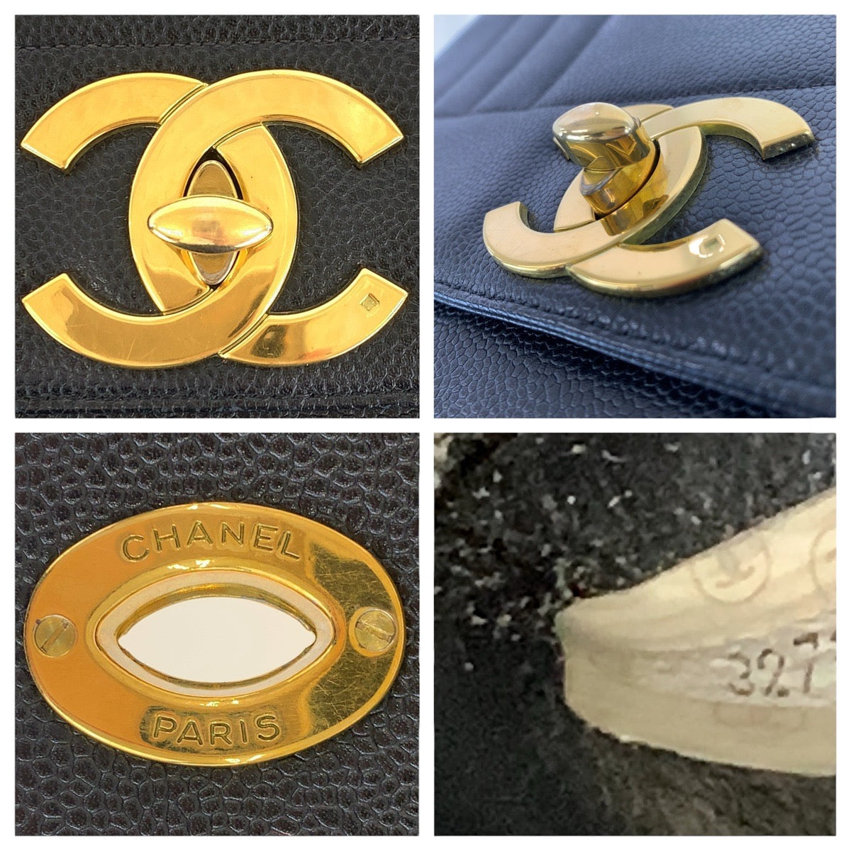 10065
CHANEL シャネル ヴィンテージ ココマーク ターンロック マドモアゼル ブラック 黒 ゴールド金具 レザー ハンドバッグ レディース AB250