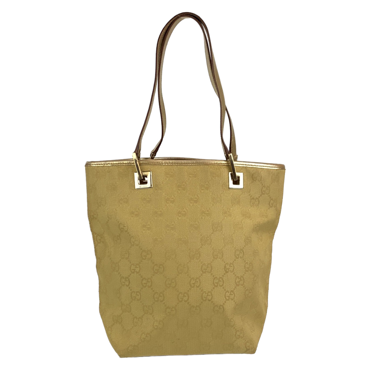 B-142
GUCCI グッチ GG柄 ゴールド ゴールド金具 GGキャンバス / レザー ショルダーバッグ トートバッグ  レディース