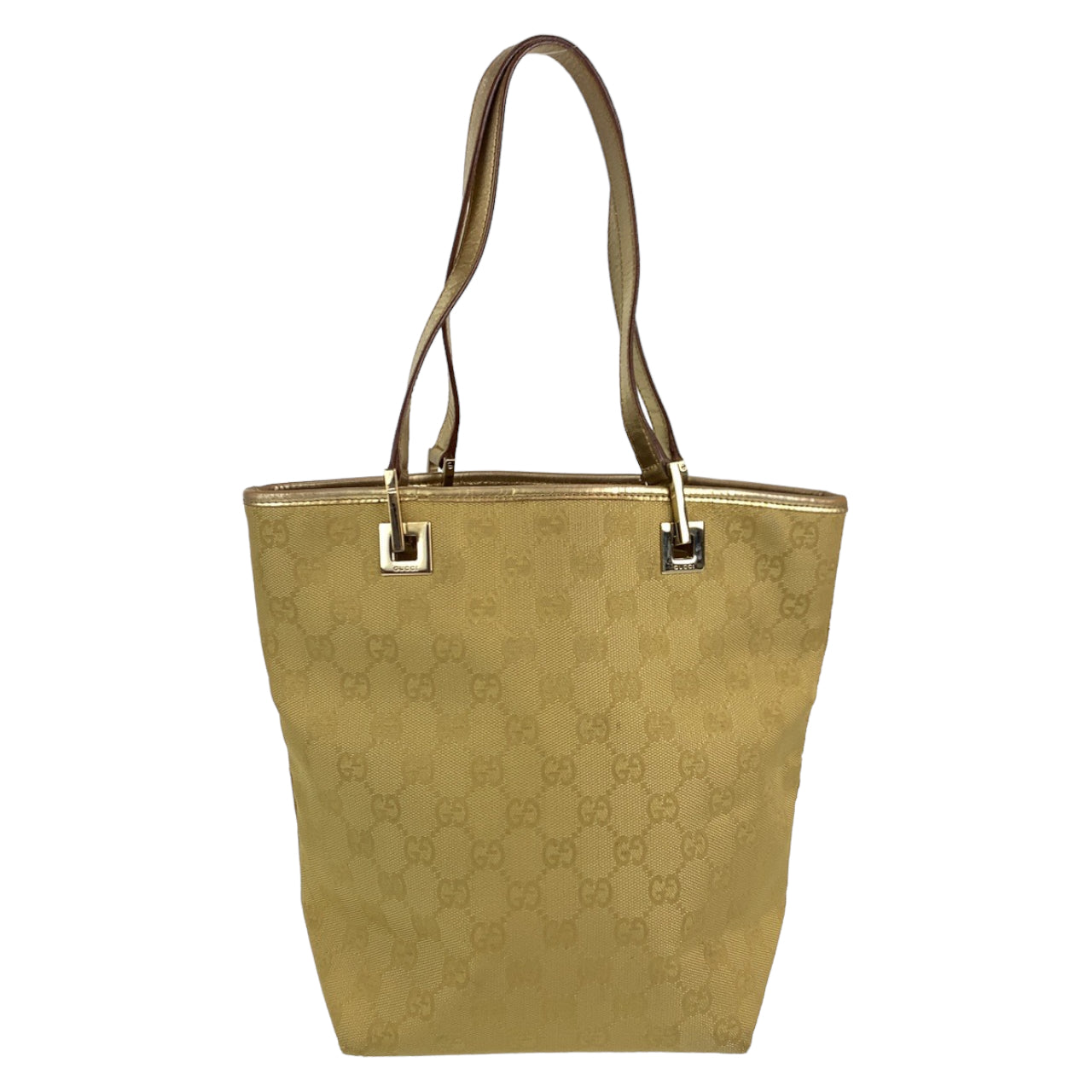 B-142
GUCCI グッチ GG柄 ゴールド ゴールド金具 GGキャンバス / レザー ショルダーバッグ トートバッグ  レディース