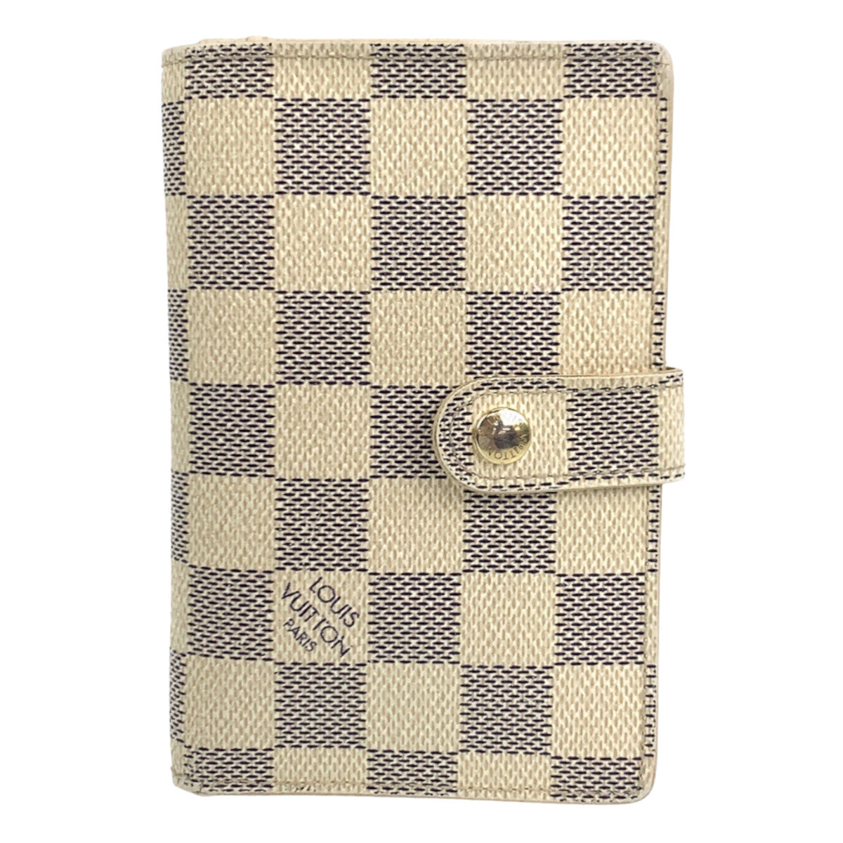 B-131
LOUIS VUITTON ルイヴィトン ダミエ アズール ポルトフォイユ ヴィエノワ ホワイト グレー ゴールド金具 PVC N61676 二つ折り財布 折財布  レディース