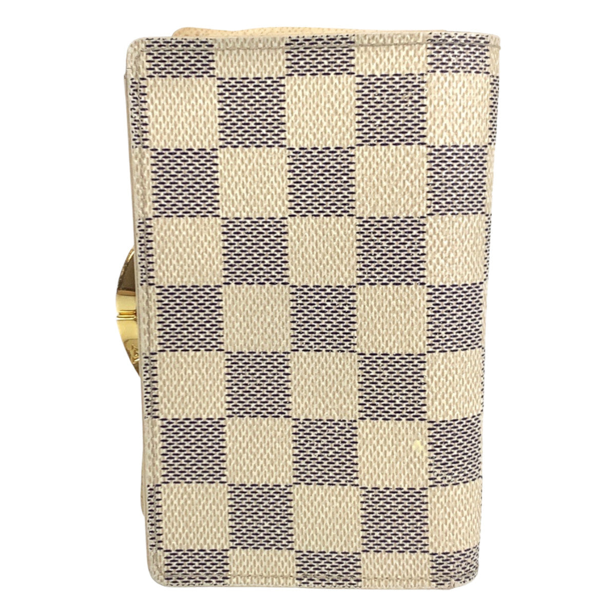 B-131
LOUIS VUITTON ルイヴィトン ダミエ アズール ポルトフォイユ ヴィエノワ ホワイト グレー ゴールド金具 PVC N61676 二つ折り財布 折財布  レディース