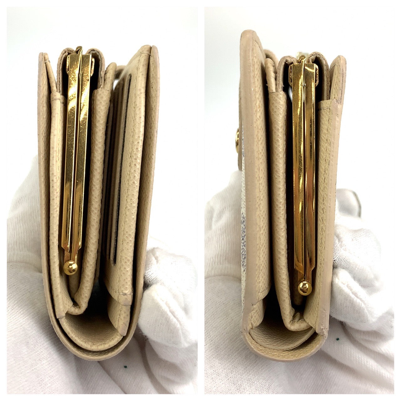 B-131
LOUIS VUITTON ルイヴィトン ダミエ アズール ポルトフォイユ ヴィエノワ ホワイト グレー ゴールド金具 PVC N61676 二つ折り財布 折財布  レディース