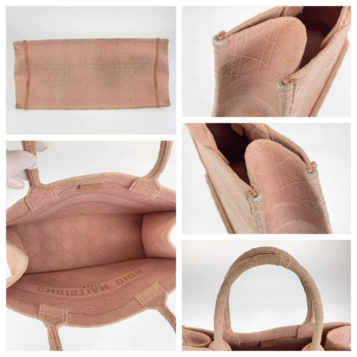 A-139
Dior ディオール カナージュ ブックトート ピンク 桃色 キャンバス 50-MA-1200 ミディアム トートバッグ ショルダーバッグ  レディース